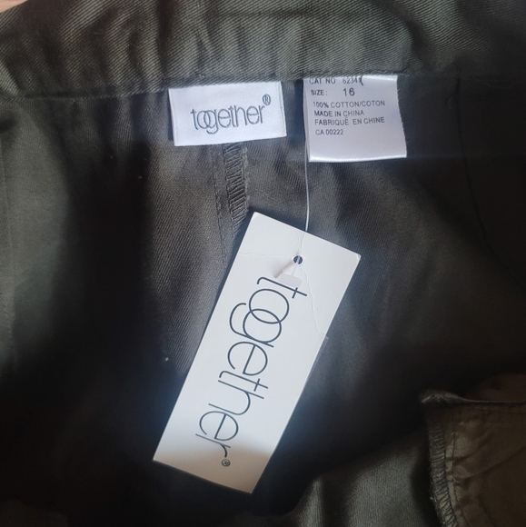 NWT Together Baggy Cargo Pants Military Green S16 - Picture 10 of 11